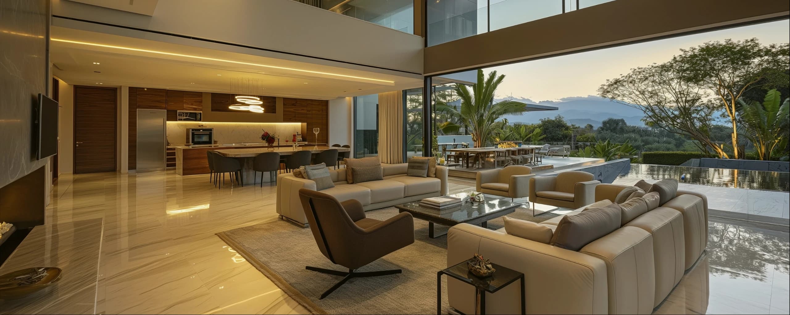 Luxury interior panorama