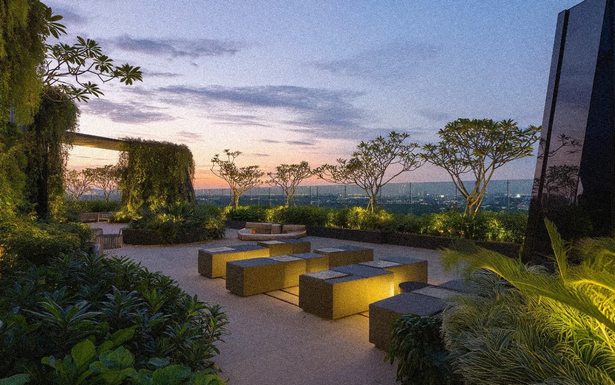 Luxury garden terrace
